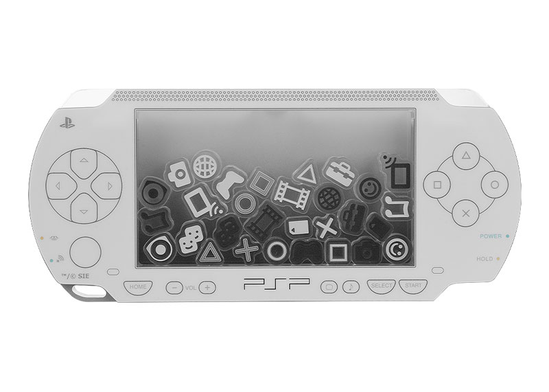 PSP (PlayStation Portable) Rattle Acrylic Stand: White Ver.(Pre-order)