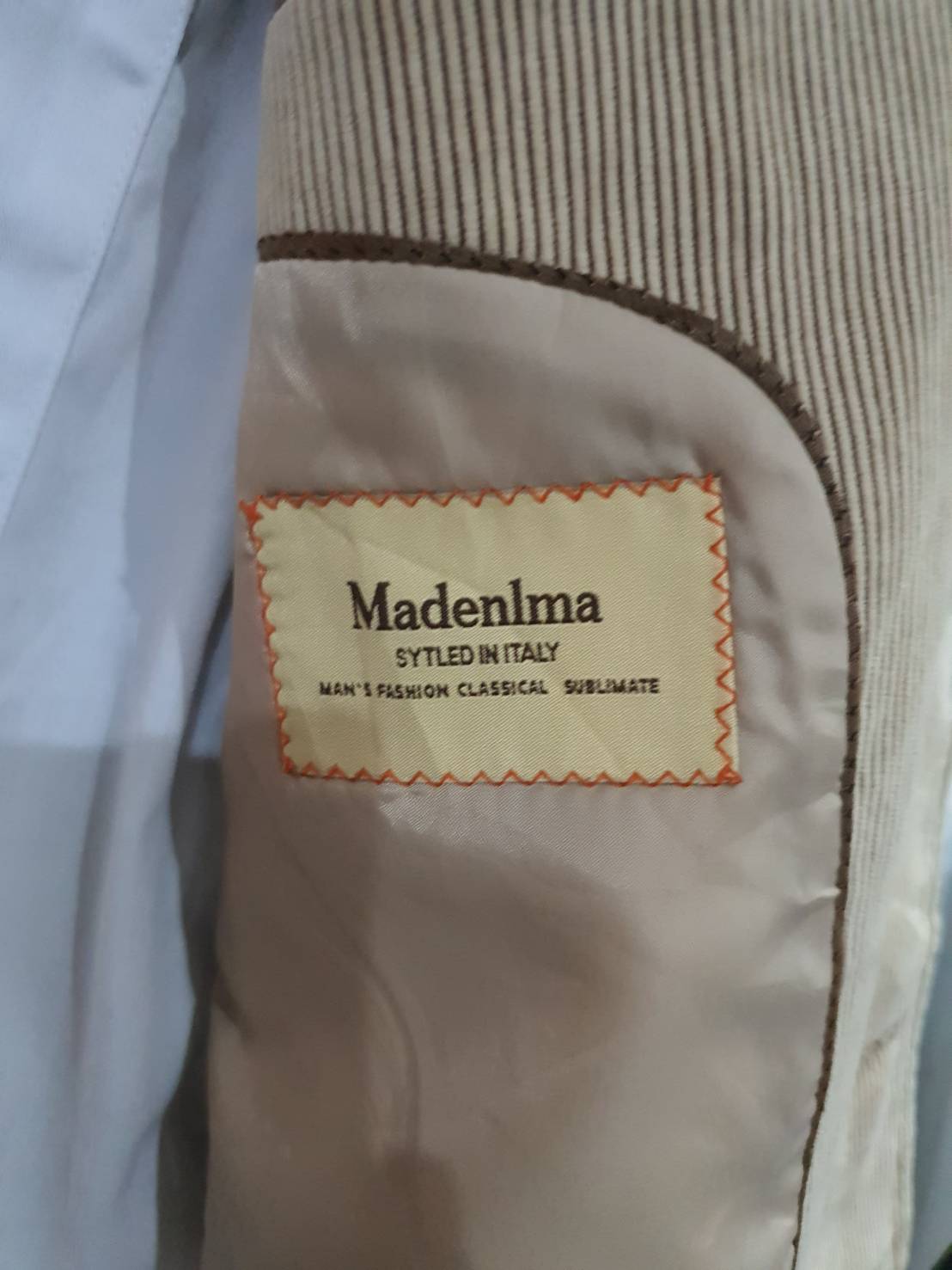 Suit0093 เสื้อคลุมลูกฟูก สีน้ำตาล Madenlma อก 40 นิ้ว