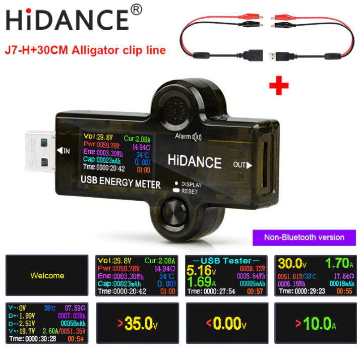 เครื่องวัดไฟฟ้า J7-H 13 in 1 USB 3.0 tester DC Digital voltmeter Ammeter Voltimetro Power bank Voltage detector Volt meter electric doctor