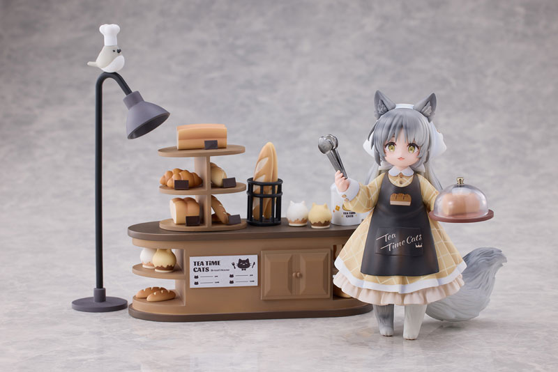 [Bonus] "Tea Time Cats Scene" Meow Town "Bread House" Clerk & Customer Set Complete Figure(Pre-order)