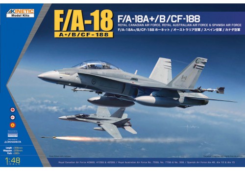 โมเดลเครื่องบินรบ Kinetic Model 1/48 KI-K48030 F/A-18A+/B/CF-188