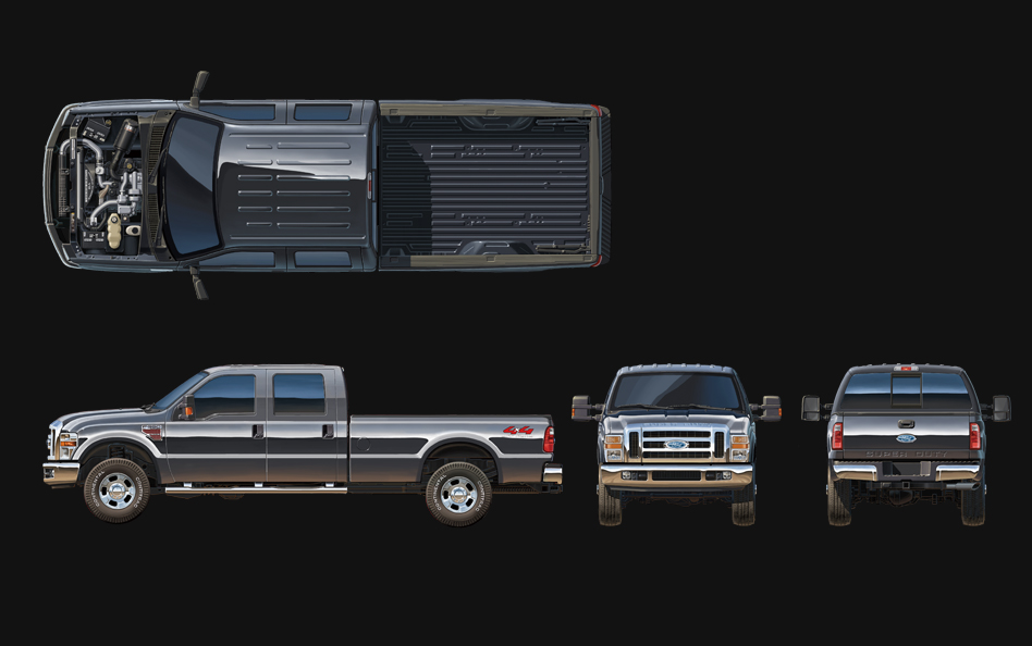 โมเดลรถกระบะ Meng Model ขนาด 1/24 CS-001 Ford F-350 Super-Duty Crew Cab