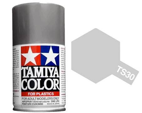 สีพ่นโมเดลรถ สีพ่นโครงรถ สีสเปรย์ทามิย่า Tamiya Spray Color TS-30 Silver Leaf (100 ml)