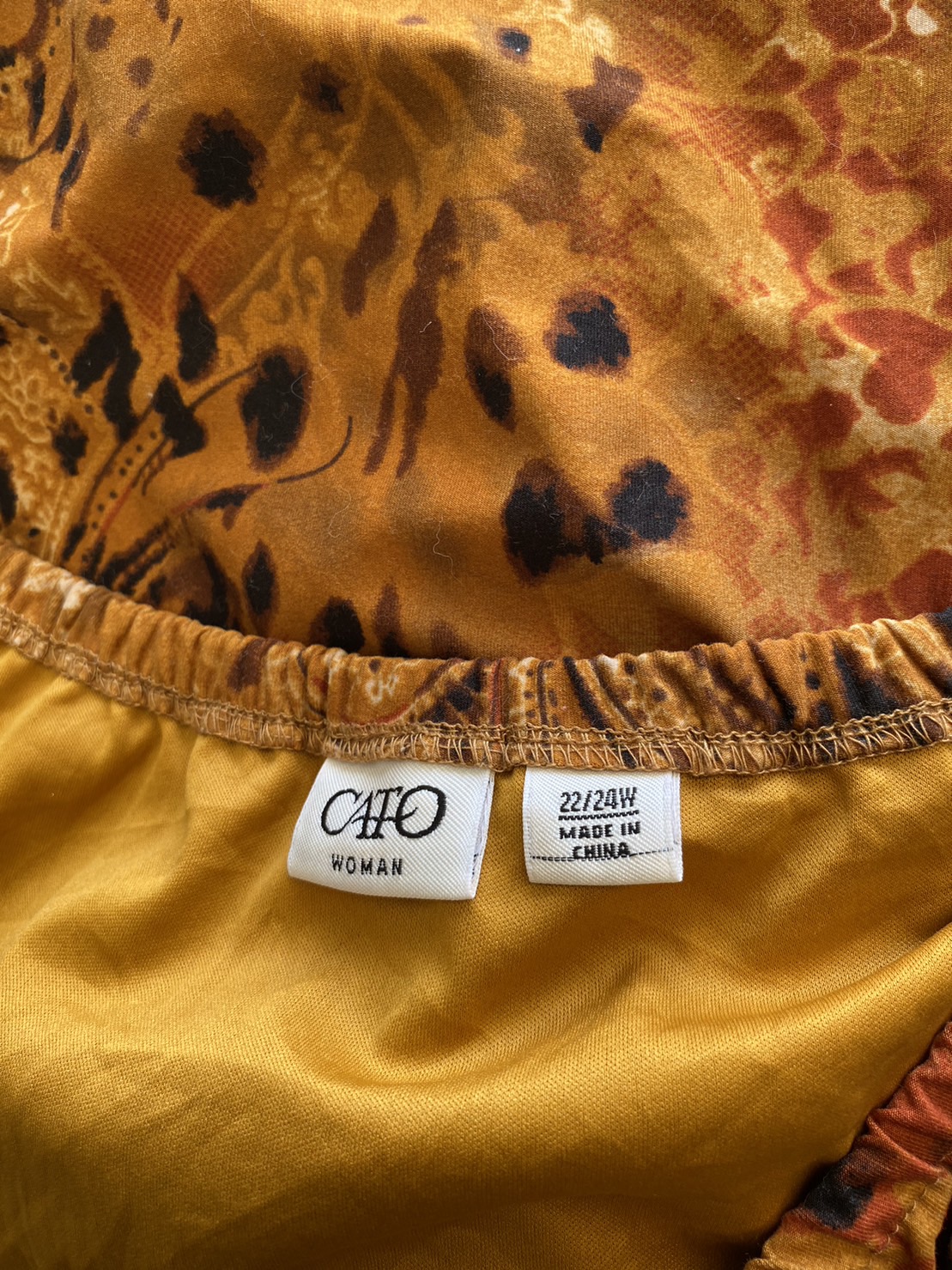 FF04757 เสื้อผ้ามือสอง สีน้ำตาล แบรนด์ CATO อก 48-52นิ้ว