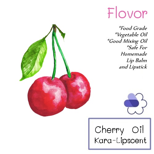 Kara-Lipscent Cherry Oil กลิ่นเชอรี่ cherry sweet fruity กลิ่นหอมหวาน บางเบา ผ่อนคลาย ละลายในน้ำมัน COA