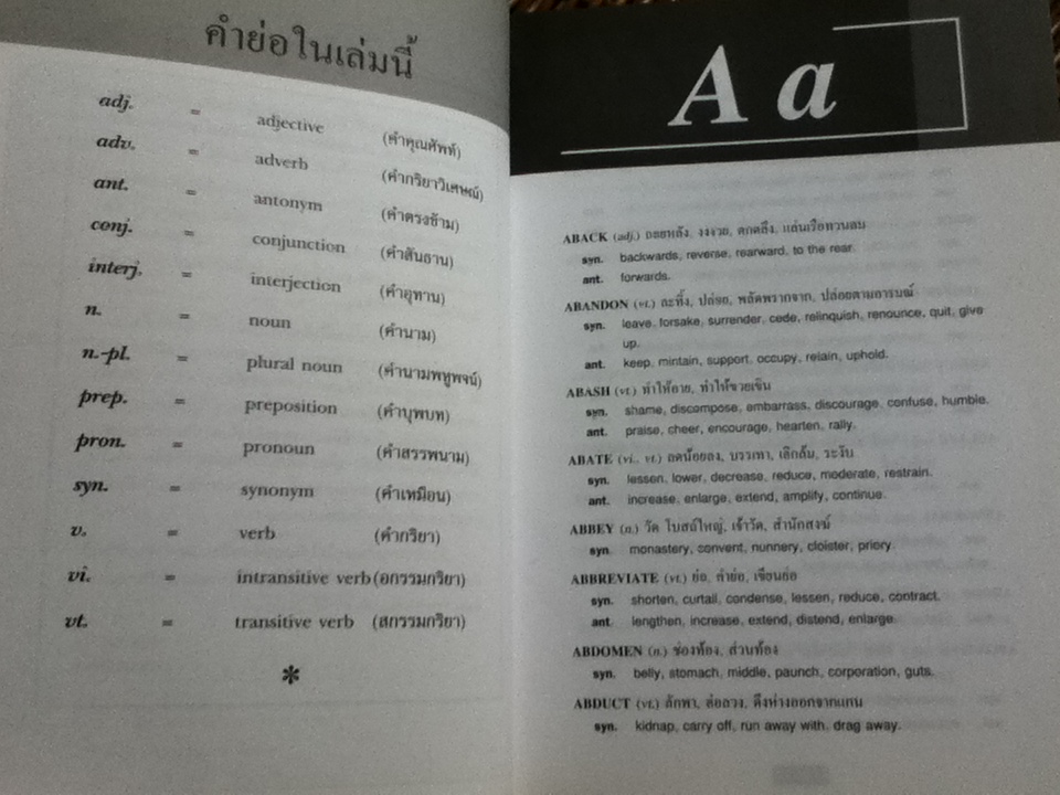พจนานุกรมคำเหมือน & คำตรงข้าม