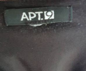 FF03847 เสื้อผ้ามือสอง สีเทาดำ แบรนด์ APT.9 อก free-54นิ้ว