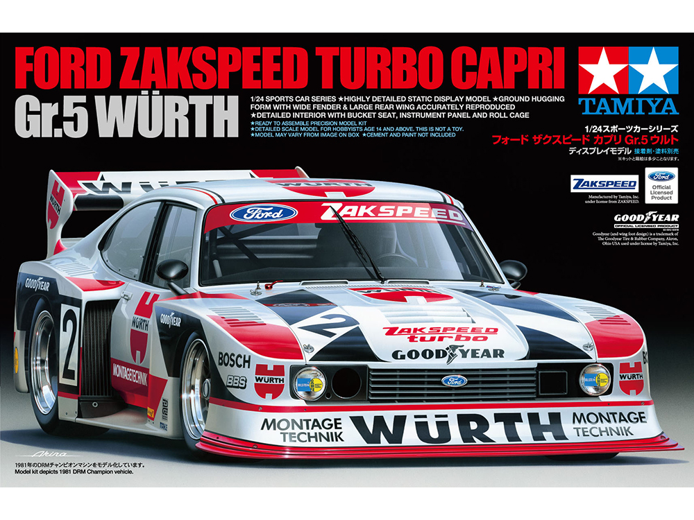 โมเดลรถแข่งทามิย่า ขนาด 1/24 TA24329 Tamiya Ford Zakspeed Turbo Capri Gr.5 WURTH