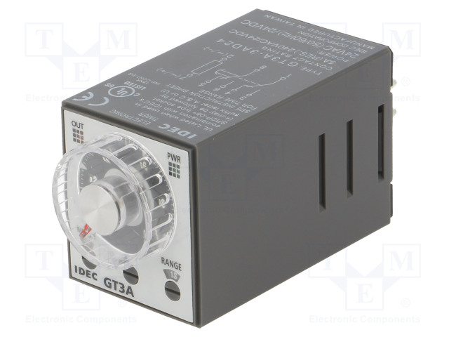 TIMER RELAY, IDEC, GT3A-3AD24, 24VAC/DC