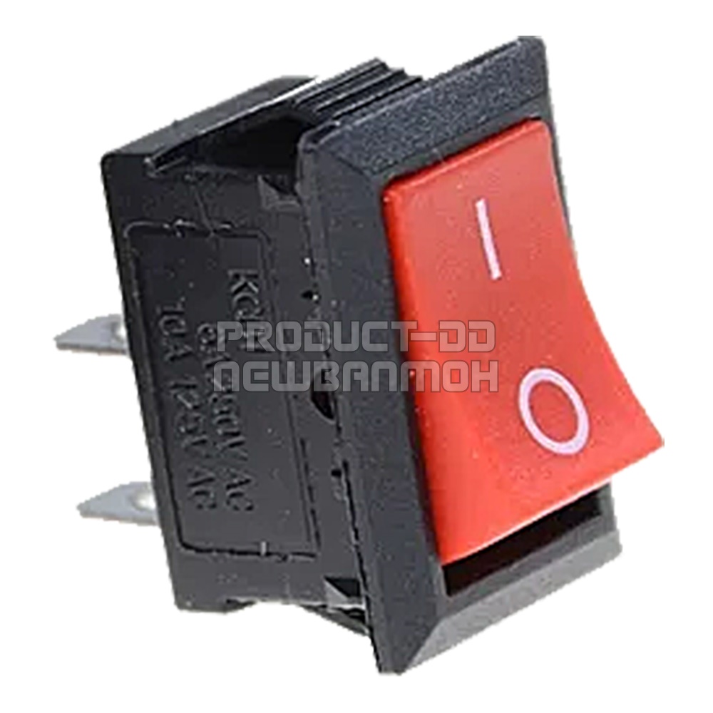 KCD1 สวิตช์กระดก ON-OFF (I-O) 2 ขา สีแดง 6A 250V AC