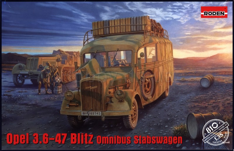 โมเดลรถบรรทุก Roden ขนาด 1/35 RO810 OPEL 3.6-47 OMNIBUS