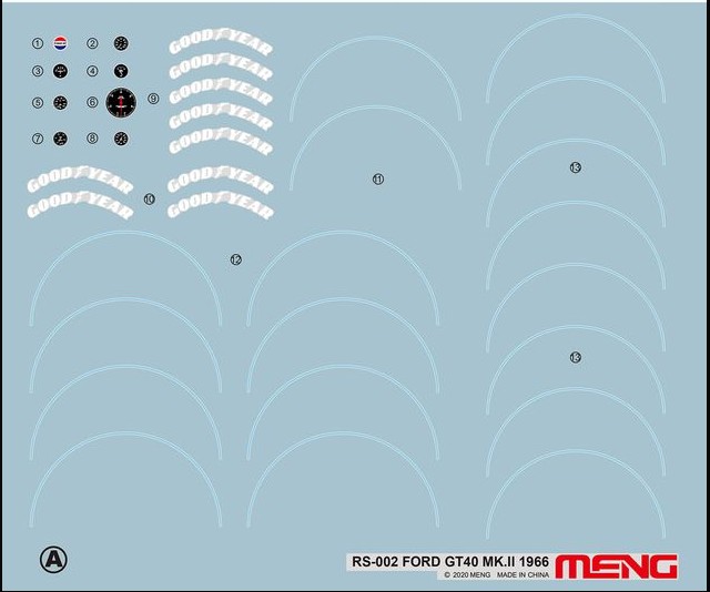 โมเดลรถสปอร์ต MENG RS-002 1/12 Ford GT40 Mk.II ’66 Sport Car Classic