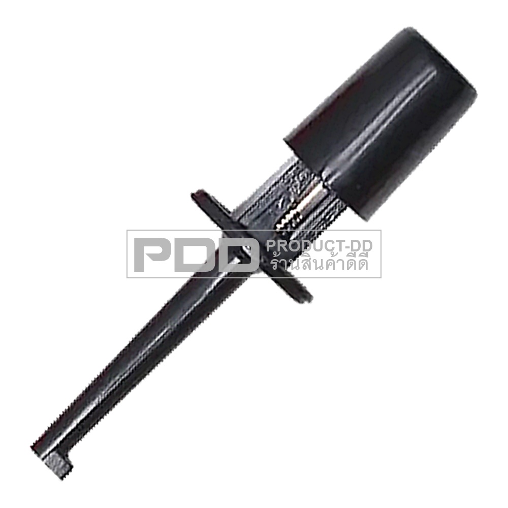 (แพค 1 คู่) หัววัดตะขอเกี่ยว Clip Test ขนาด 4.2 ซม. สีดำ-แดง แบบสปริงกด ใช้ทดสอบวงจรอิเล็กทรอนิกส์