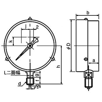 NKS : Pressure Gauge, Indoor DAI 75 : AC10-131-1.6MPa (Nagano Keiki)