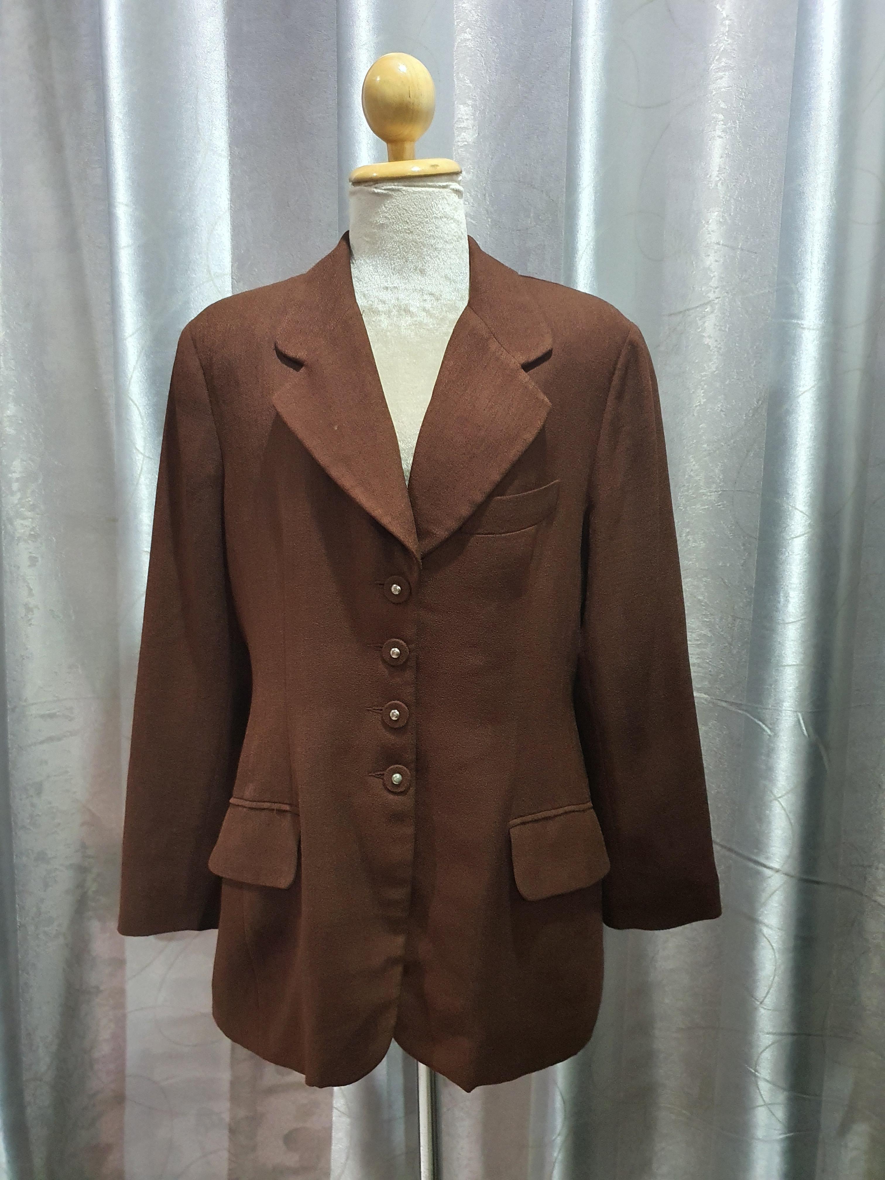 FF01960 เสื้อสูท มือสอง สีน้ำตาล GEORGES RECH PARIS `อก 40 นิ้ว
