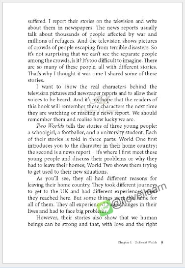 หนังสืออ่านนอกเวลาภาษาอังกฤษเรื่องTwo Worlds (ระดับ4) Two Worlds (Level 4)