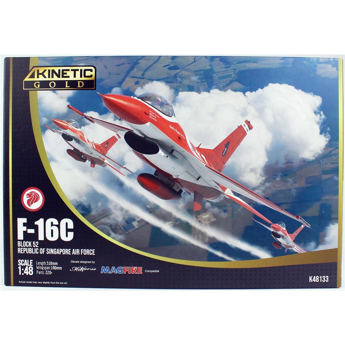 KI-K48133 Kinetic 1/48 F-16C Block 52 Singapore Air Force `Black Knights`