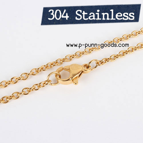 สร้อยคอ Stainless Steel Cable Chain สีทอง 1.9มม 18 นิ้ว