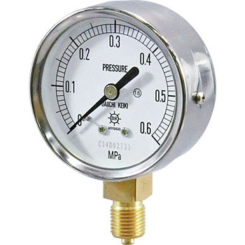 Pressure gauge : HNT-221A-0.6MPa : G1/4B X 60 X 0.6 Mpa : Daiichi Keiki