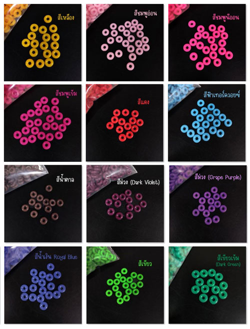 วงยางกันเลื่อน 6x2 มม. - สีแดง (Rubber O-rings)