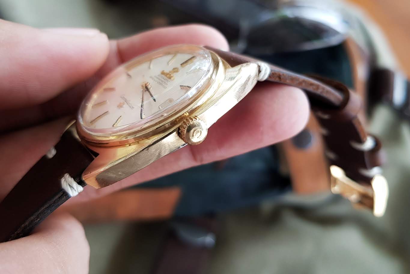 Vintage Omega Constaillation Gold Cap On Stanless Date Cal.561 ขายนาฬิกาโอเมก้า หอดูดาว ทองหุ้ม