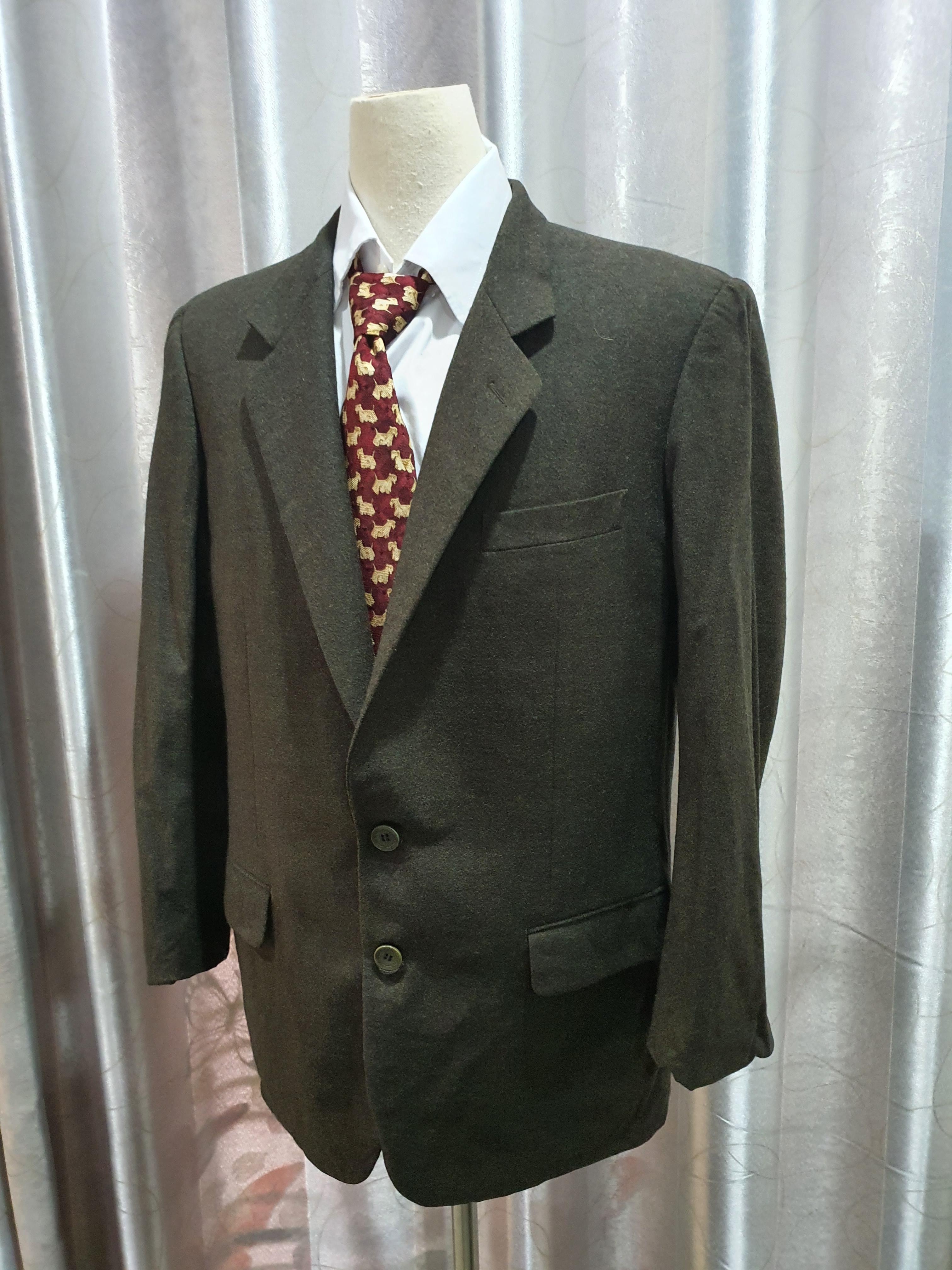 Suit0073 เสื้อสูท สีน้ำตาลเช้ม มือสอง DURBAN อก 42 นิ้ว