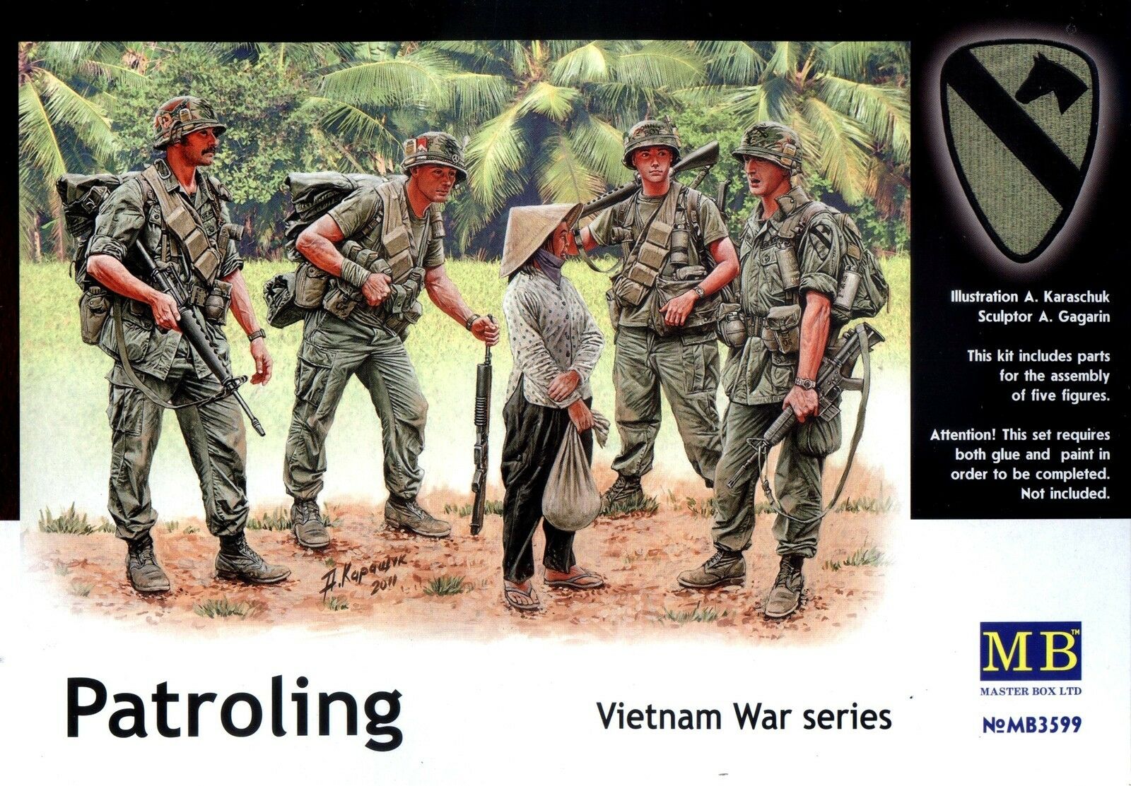 โมเดลฟิกเกอร์ Master Box ขนาด 1/35 MB3599 Patroling. Vietnam War Series