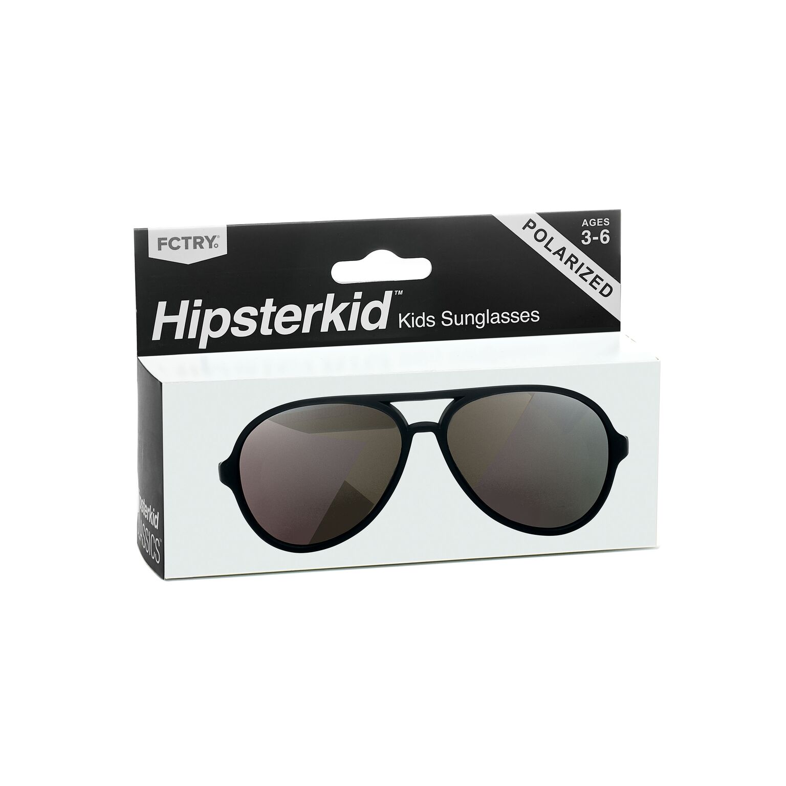 Aviator Black Sunglasses Age 0-2 Hipsterkid แว่นกันแดดสีดำ(Logo-Hipsterkid)