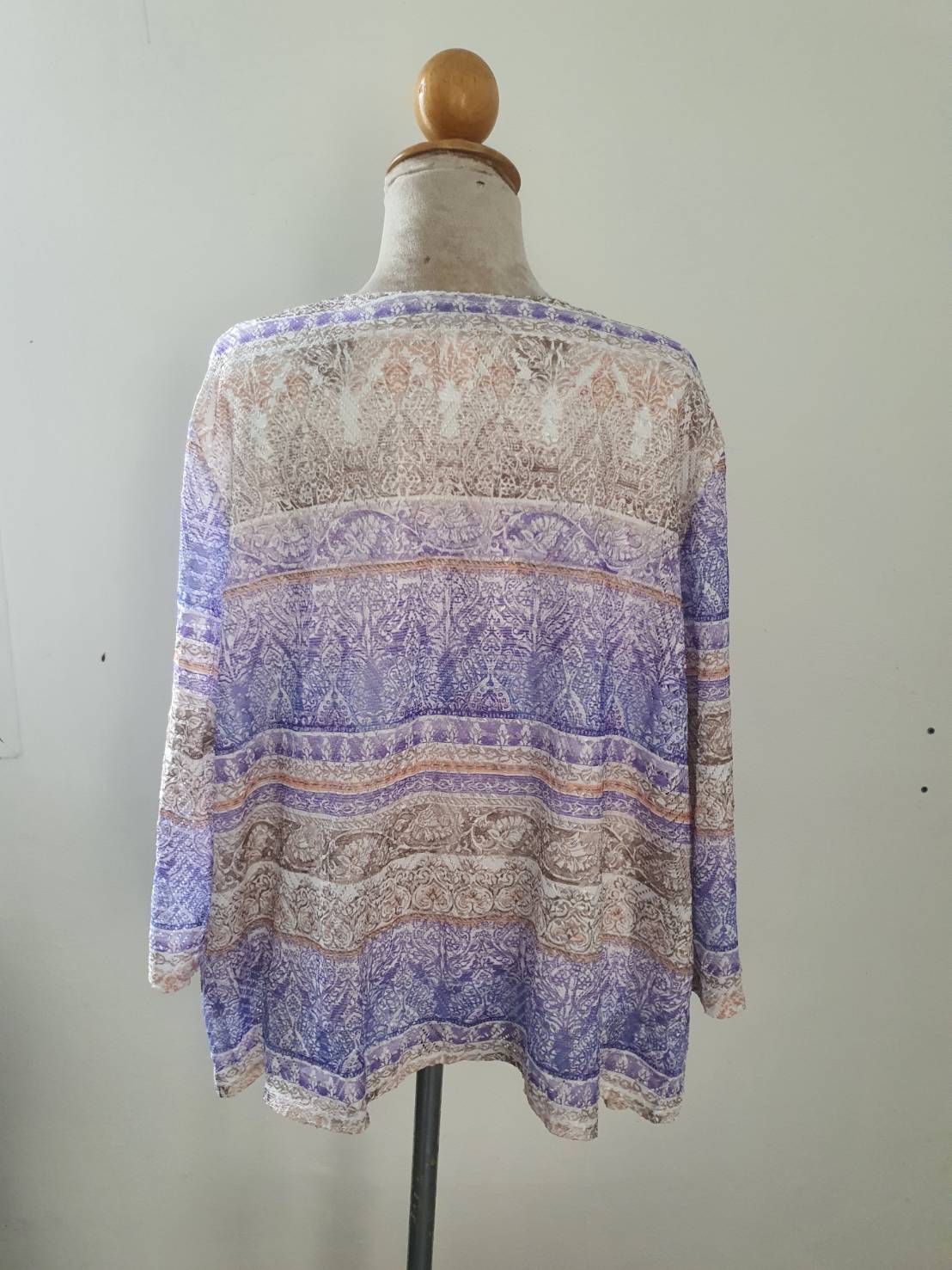 FF05631 เสื้อคลุมแฟชั่น มือสอง สีม่วง แบรนด์ alfred dunner