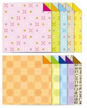 กระดาษลายเกาหลีแผ่นเล็ก (แบบที่ 1-4) Jong-i jeobgi