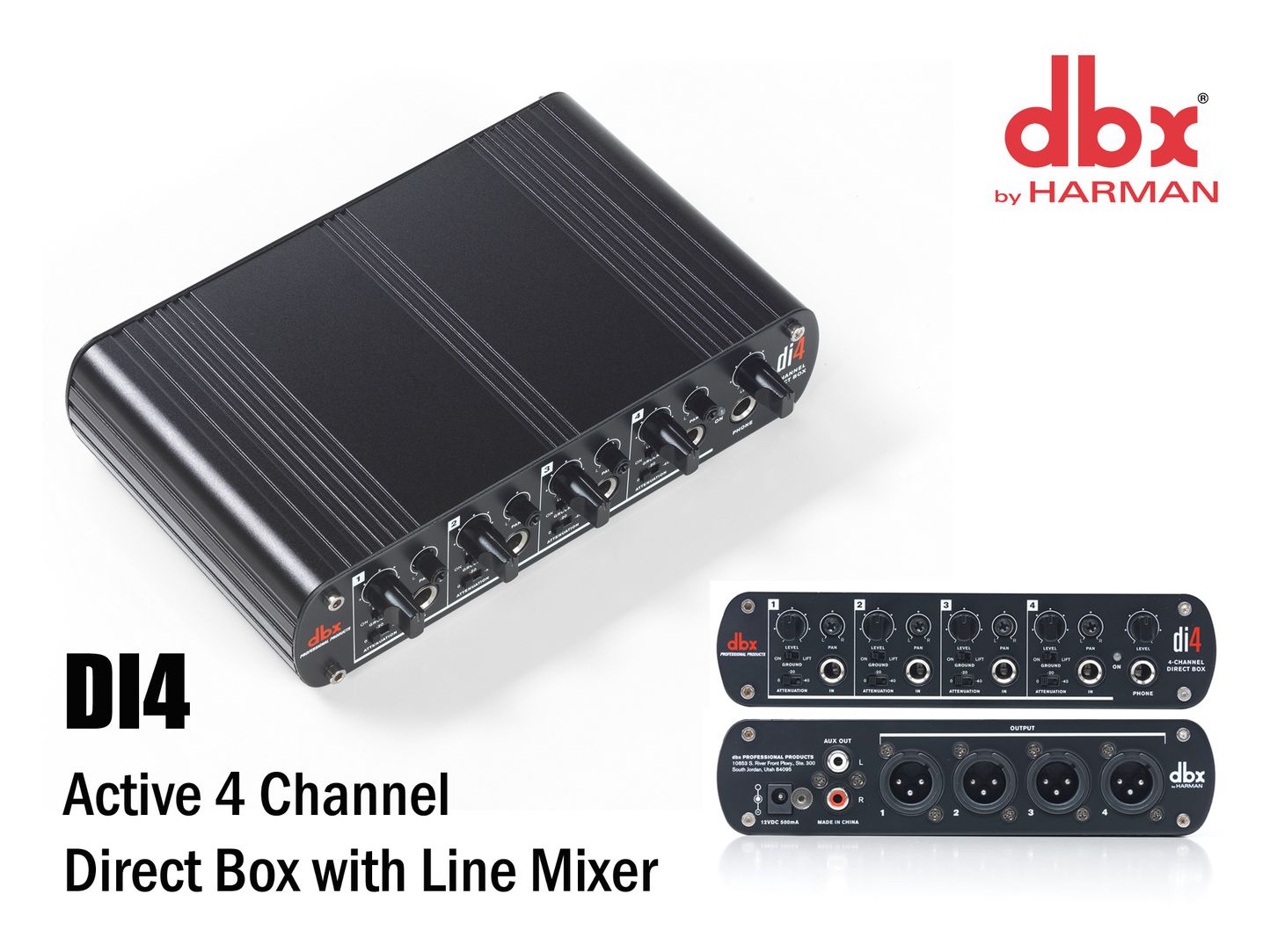 ไดเร็คบ็อก 4 แชนแนล Di Box dbx Di4 Active Direct Box