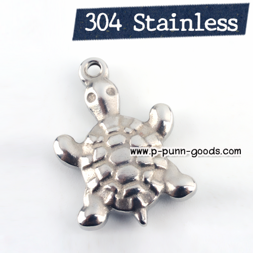 จี้เต่า 19.5x13 มม. จี้สแตนเลส (Stainless Steel)
