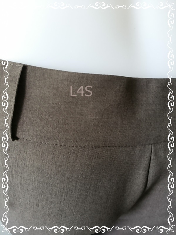 FF06017 กางเกงผ้า มือสอง สีน้ำตาล เอว 30 นิ้ว