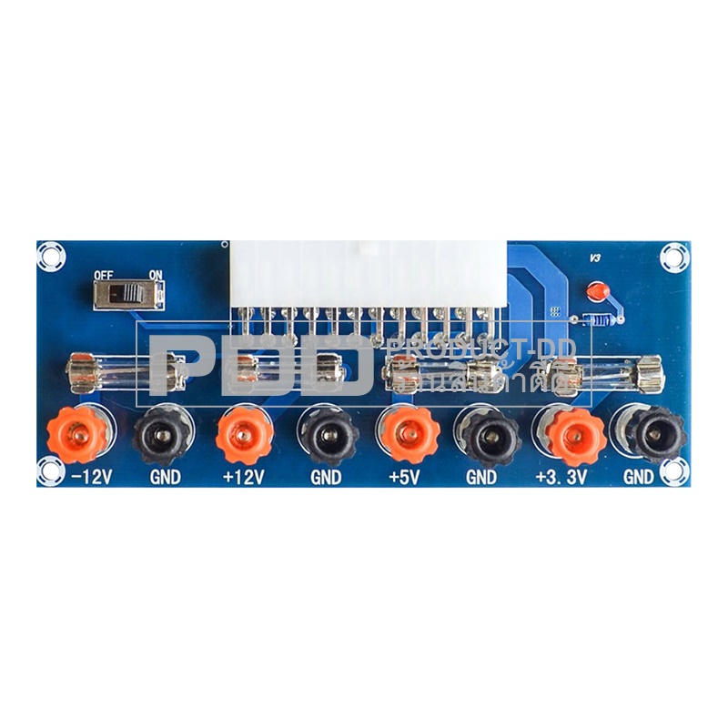 วงจรแปลงซัพพลายคอมพิวเตอร์ ATX จ่ายไฟ DC 3.3V 5V 12V ขั้วต่อไบดิ้งโพส มีฟิวส์
