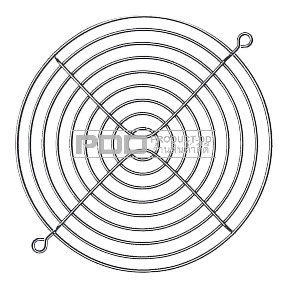 ตะแกรงพัดลมเหล็กชุบ พร้อมน็อตสกรู 4x15 มม. (JP M4x15) พัดลมหัวตัดและกลม 6 นิ้ว 15x17, 17 ซม.