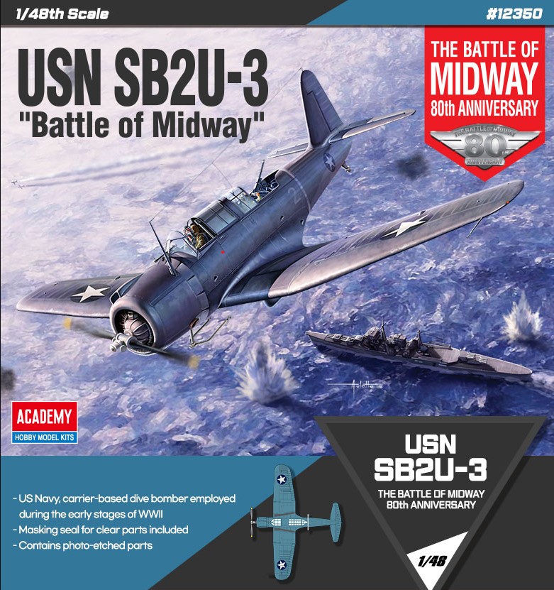 โมเดลเครื่องบิน Academy Model 1/48 AC12350 THE BATTLE OF MIDWAY 80TH ANNIVERSARY