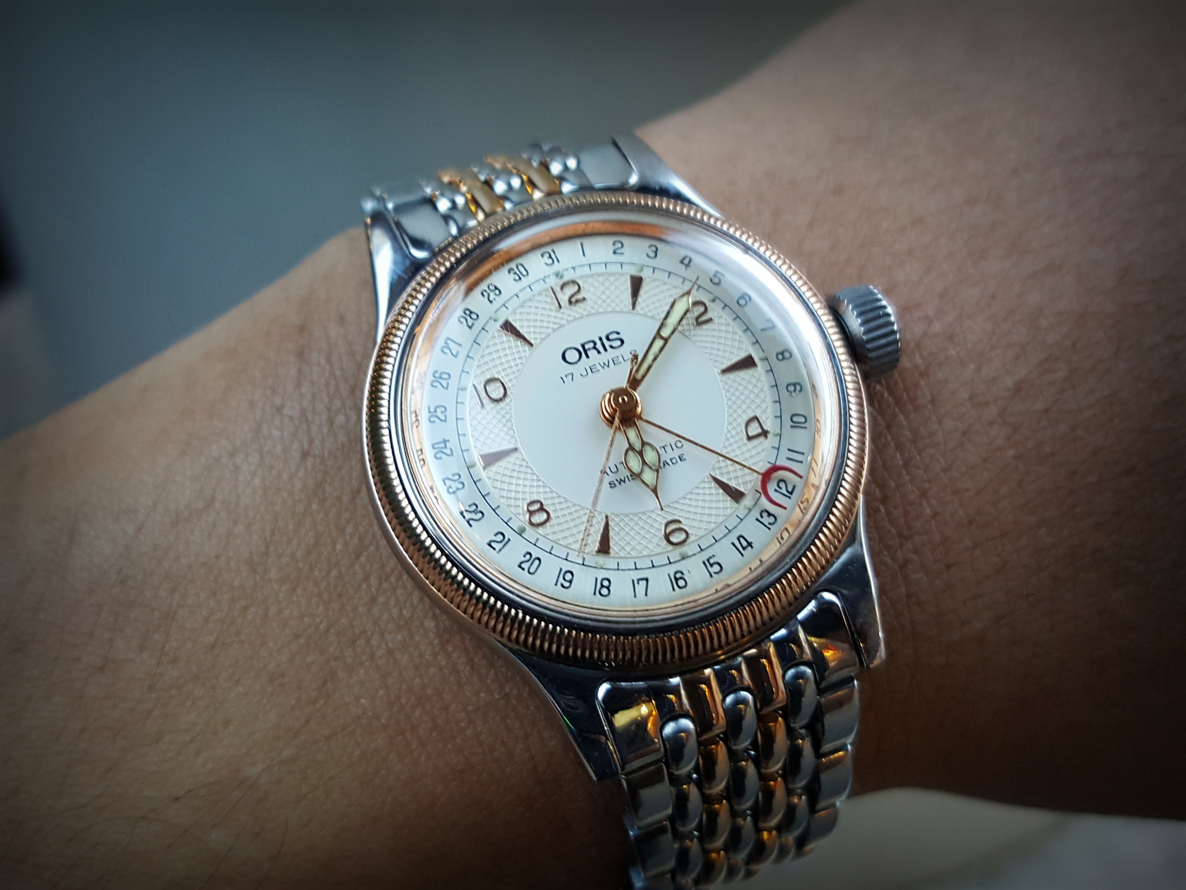 ขาย นาฬิกาข้อมือ Oris Big Crown made Swiss ทอง 2 กษัตริ