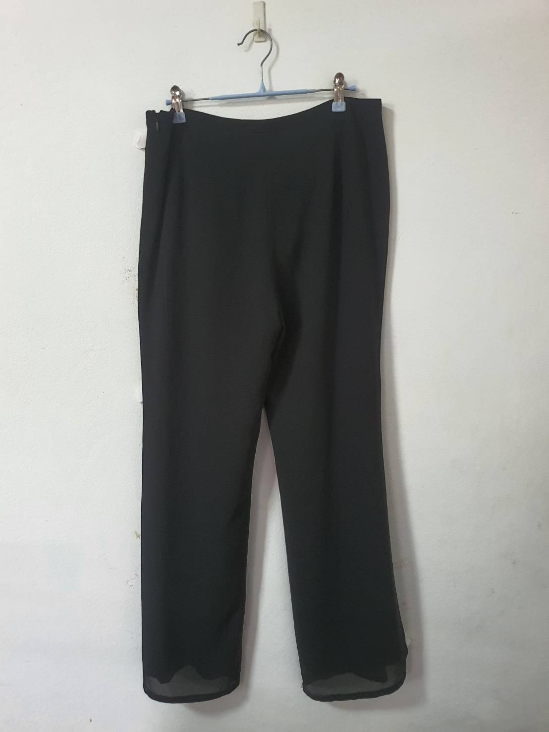 FF06528 กางเงเกงผ้า สีดำ มือสอง wanko เอว 32 นิ้ว