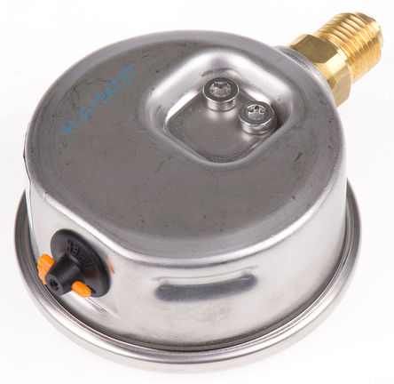 Pressure Gauge: 0-10 Bar : WIKA : Port G 1/4 ขนาด 60 X 0-10 Bar เกลียวออกล่าง ( Bottom Entry )Case Material : Stainless Steel