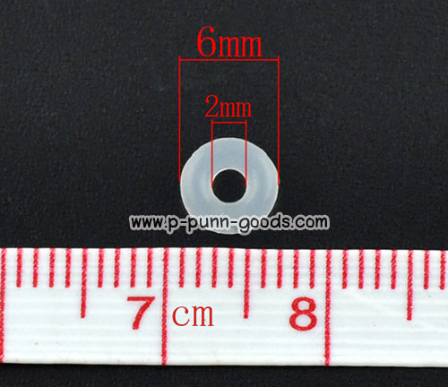 วงยางกันเลื่อน 6x2 มม. - สีขาว (Rubber O-rings)
