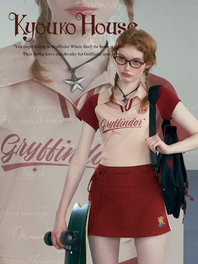 [Pre-Order] Kyouko x Harry Potter เสื้อยืด แขนสั้น กระโปรง แนวชุดกีฬา S/2024