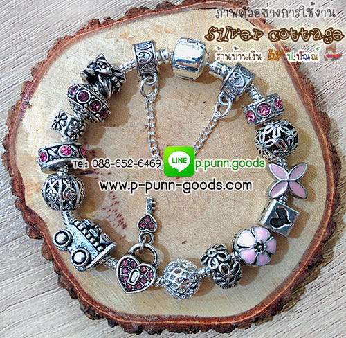 กุญแจเพชร 26 มม (Rhinstone European Beads) ** เลือกสีด้านใน **