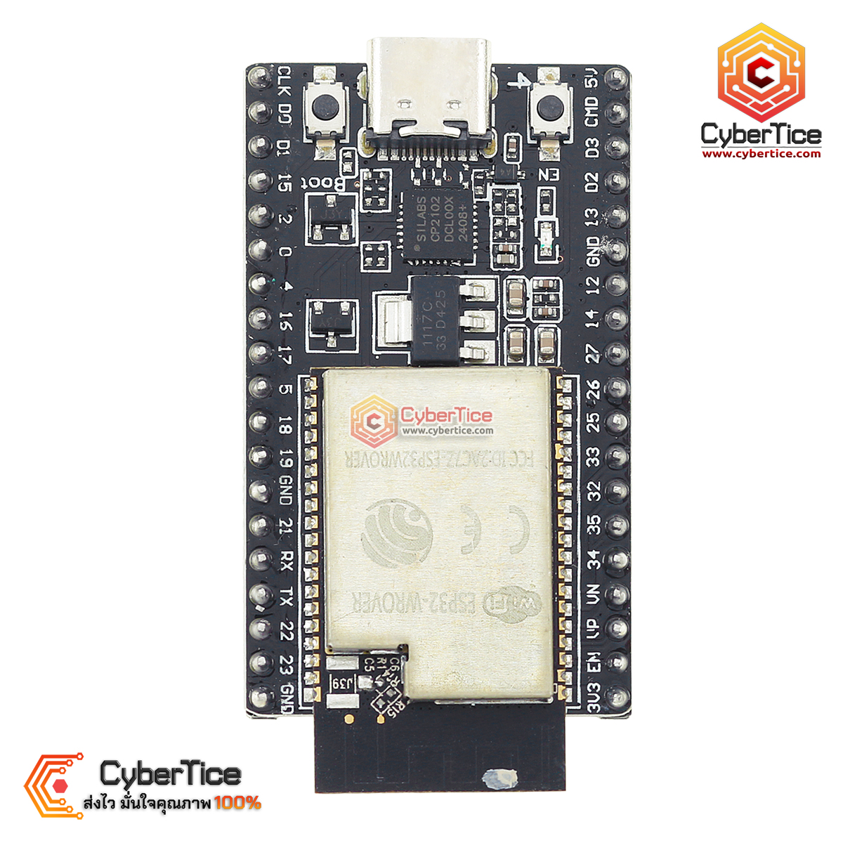 ESP32 NodeMCU ESP-WROOM-B WROVER Wi-Fi and Bluetooth Module Dual Core ...