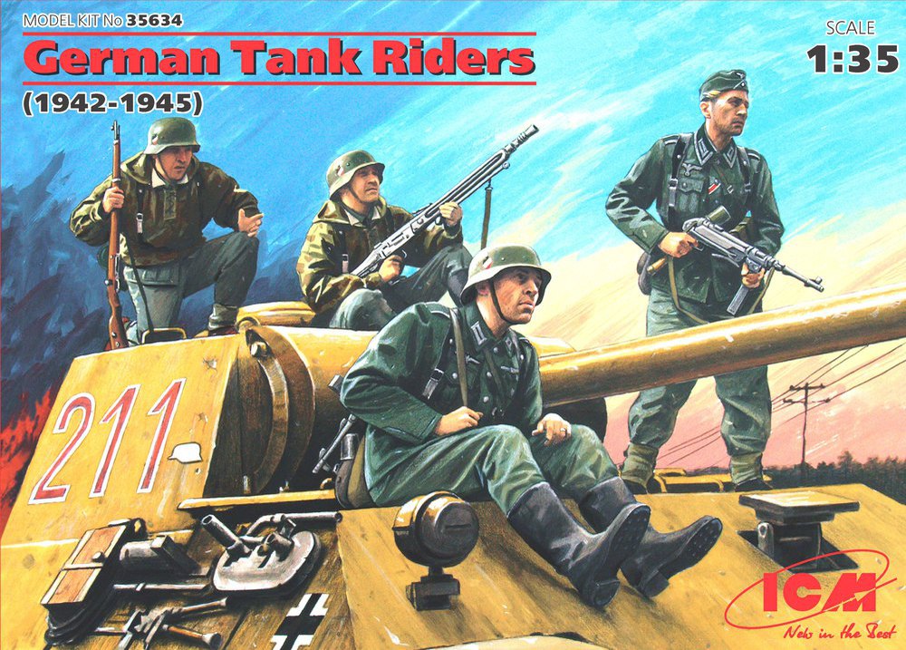 โมเดลฟิกเกอร์ ICM ขนาด 1/35 ICM35634 German Tank Riders (1942-1945)