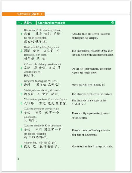 แบบเรียน 360 Standard Sentences in Chinese Conversations (3) 标准汉语会话360句（3）360 Standard Sentences in Chinese Conversations (3)