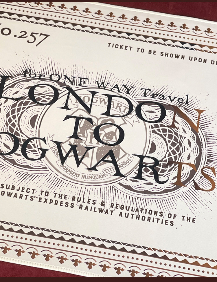 [Pre-Order] Harry Potter Hogwarts Express Train Ticket Desk Mat แผ่นรองโต๊ะ