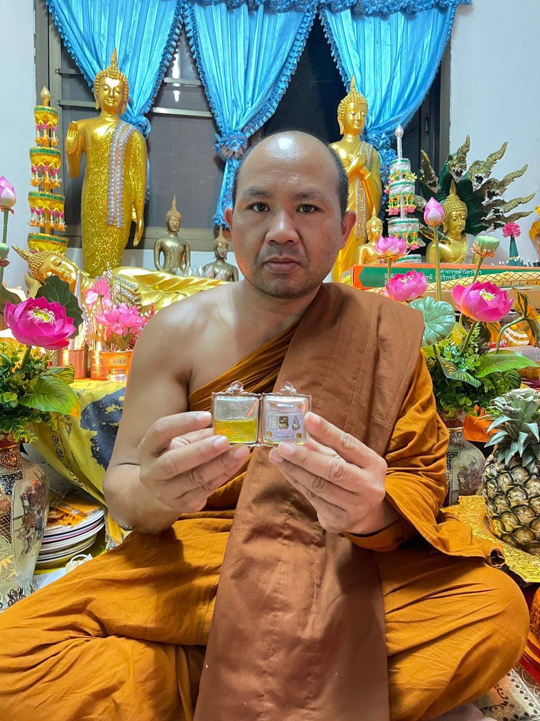 พ่องั่ง (เลี่ยมน้ำมัน) Phor Ngang. (oil encased) SKU-01442