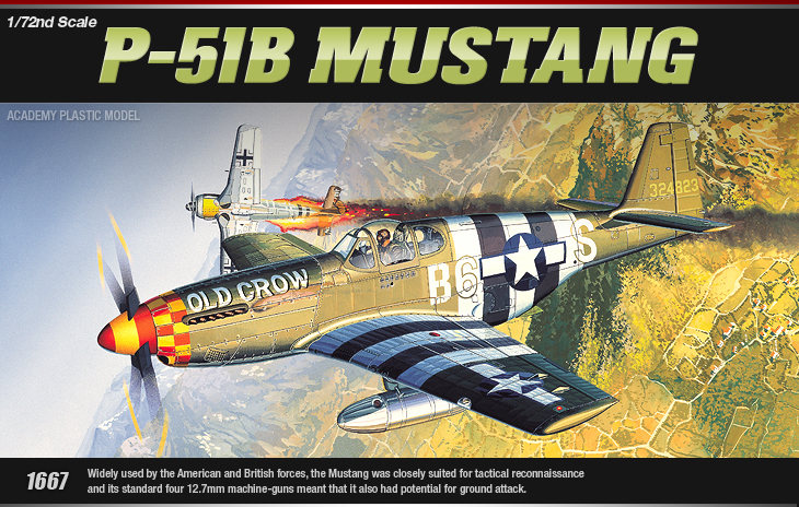 โมเดลเครื่องบินจำลอง Academy ขนาด 1/72 AC12464 P-51B MUSTANG