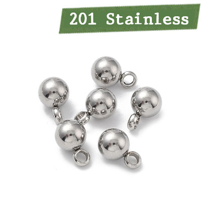 จี้เม็ดกลม 4 มม.จี้สแตนเลส (Stainless Steel)