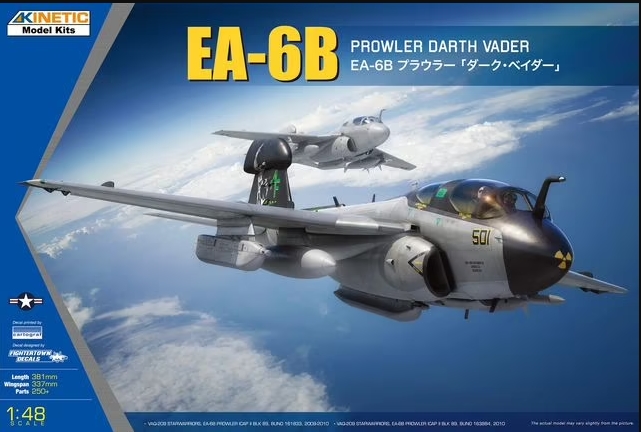 โมเดลเครื่องบินรบ Kinetic Model 1/48 KI-K48075 EA-6B PROWLER DARK VADER